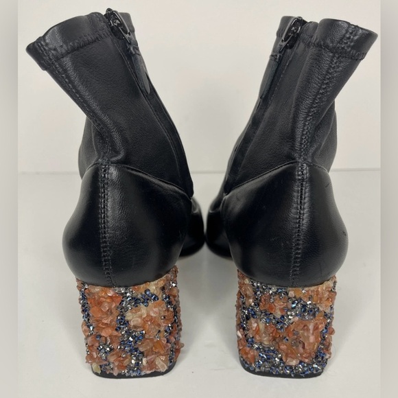 Sophia Webster Stella Black Leather Embellished Ankle Boots Womens Size 39.5/8 - Picture 7 of 16